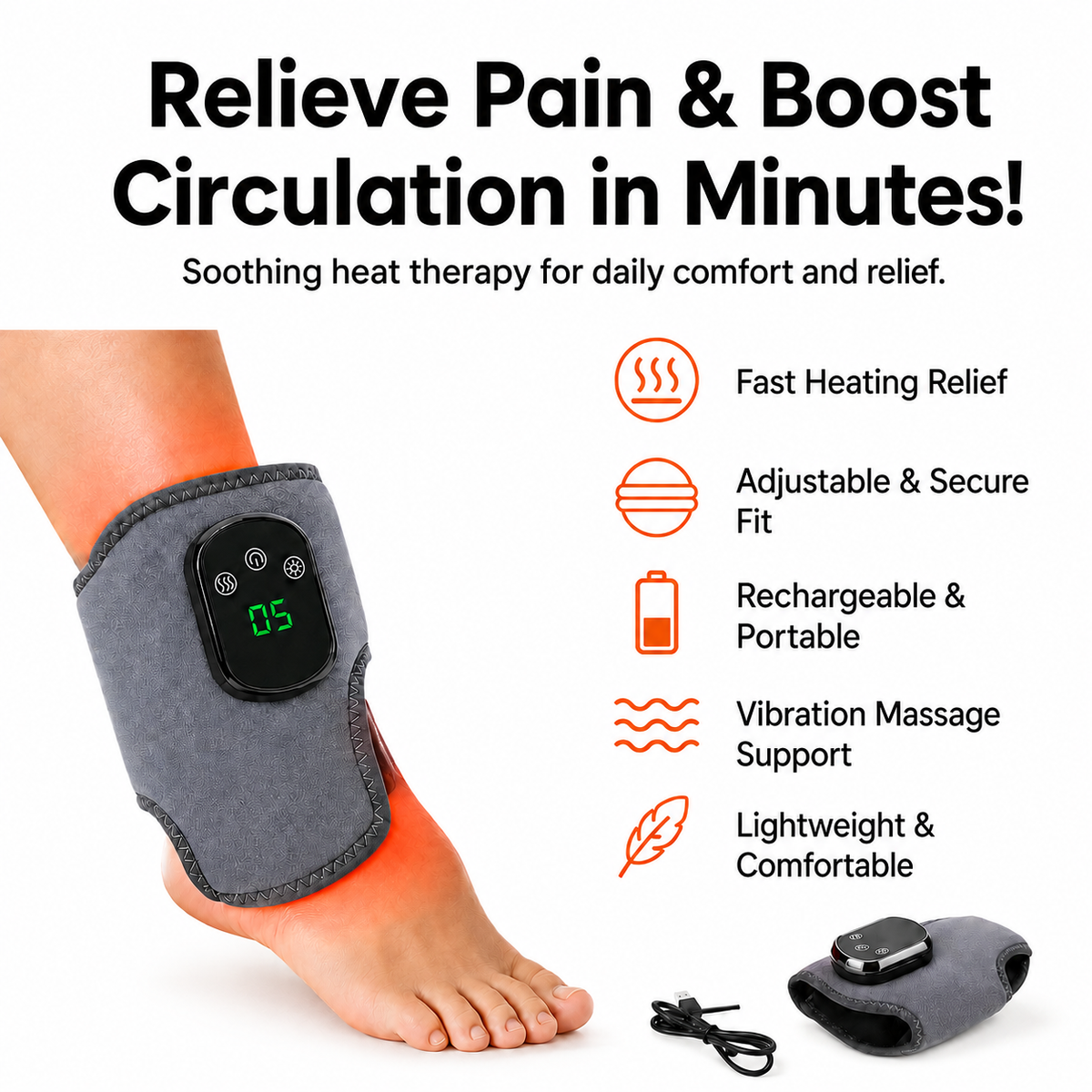 Heated Therapy Foot Massager